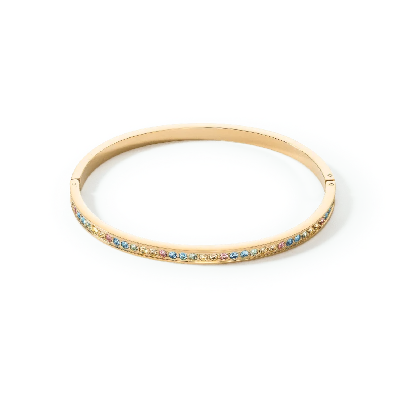 Enamel - Coated Bangles in Vibrant ColorsCoeur De Lion Gold and Pastel Multi-Coloured Bangle