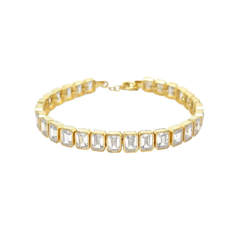 Stackable Bangle Sets for a Trendy LookCrystal Octagon Tennis Bracelet