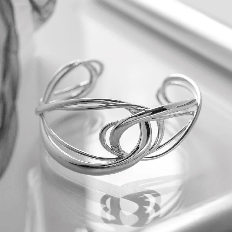 Stackable Bangle Sets for a Trendy LookKit Heath Sterling Silver Infinity Grande Cuff Bangle