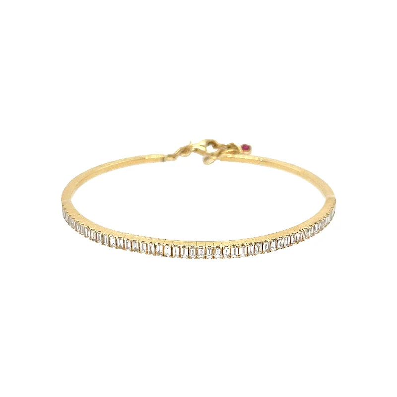 Stackable Bangle Sets for a Trendy LookDiamond Flexible Bangle Bracelet