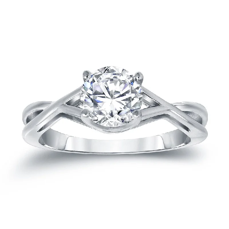 Auriya Platinum 1 1/4ctw Solitaire Diamond Engagement Ring