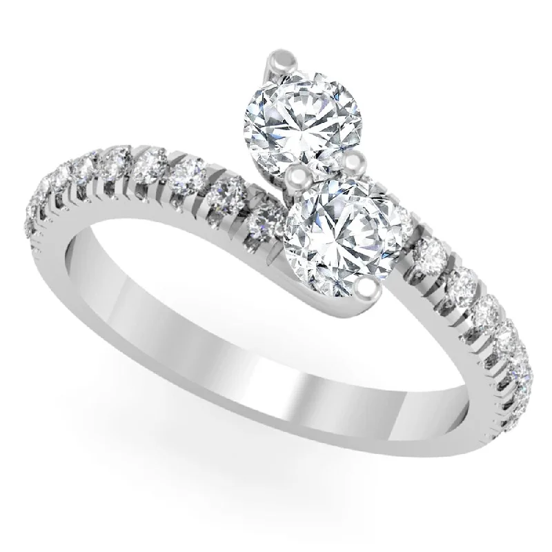 Auriya Round 2-Stone Diamond Engagement Ring 2ct TDW 14K Gold