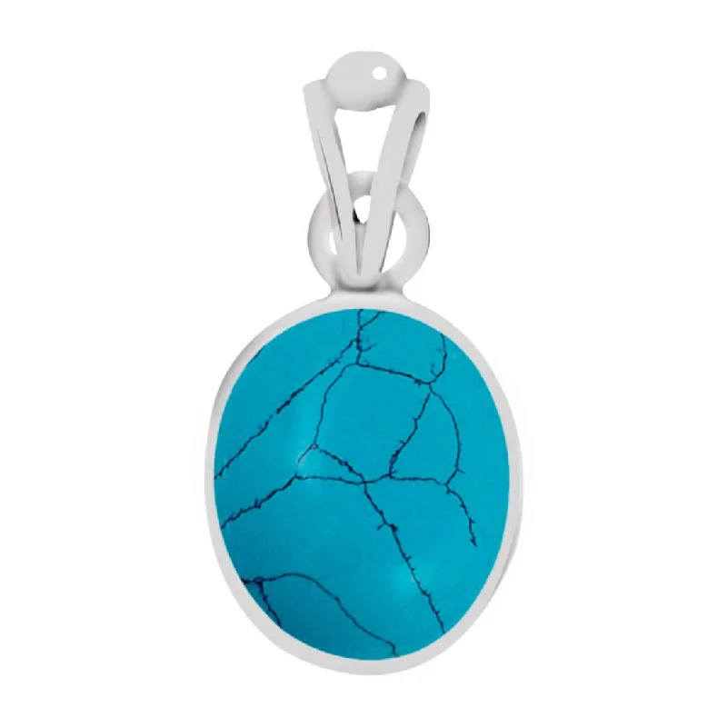 Nature - Inspired Pendant Necklaces with Leaf or Flower DesignsCertified Turquoise Line Firoza Silver Pendant 3.9cts or 4.25ratti