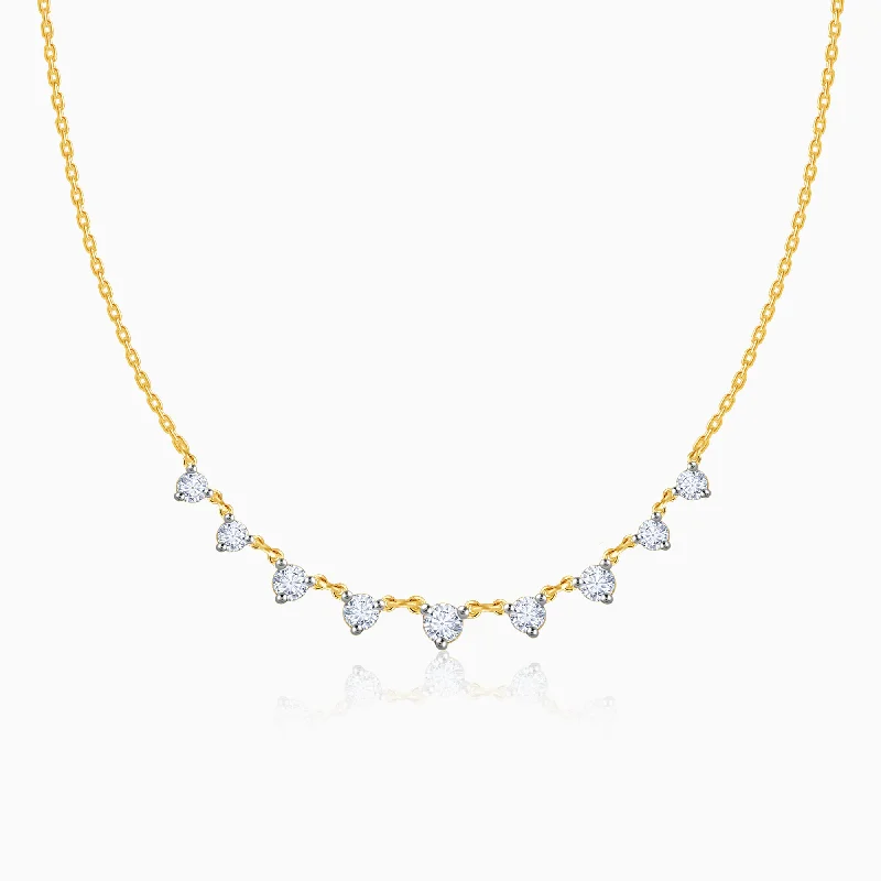 Crystal - Embellished Pendant Necklaces for a Glamorous LookGold Trixie Diamond Necklace