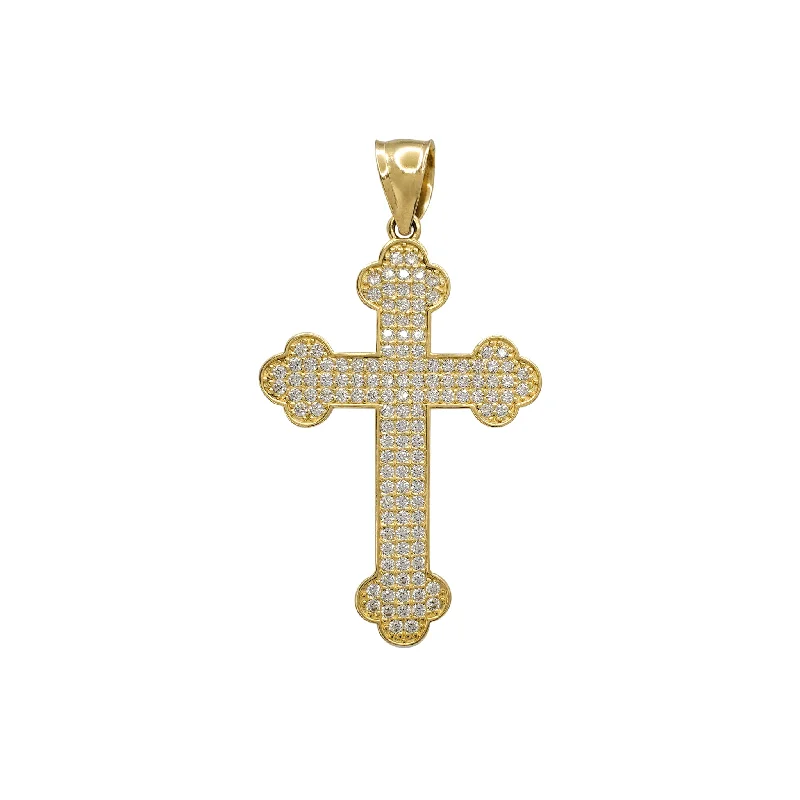 Locket Pendant Necklaces with Personalized EngravingsIcy Budded Cross Pendant (10K)