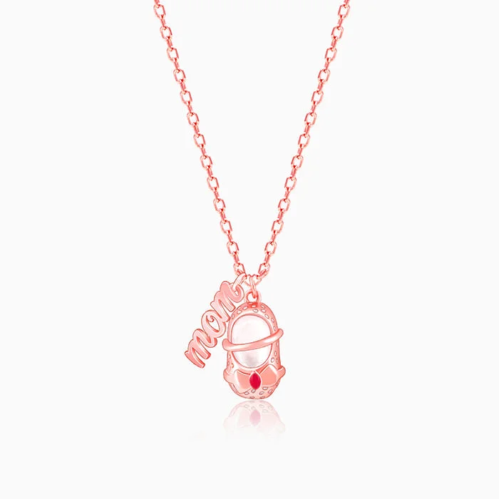 Zodiac Sign Pendant Necklaces for Astrology EnthusiastsRose Gold On Mom's Path Pendant With Link Chain