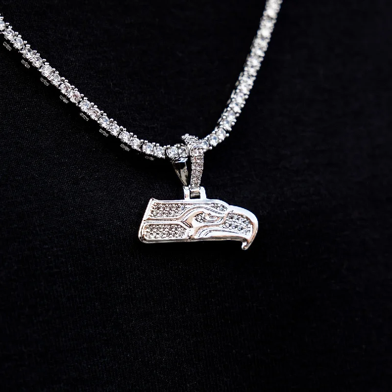 Crystal - Embellished Pendant Necklaces for a Glamorous LookSeattle Seahawks Official NFL Micro Logo Pendant