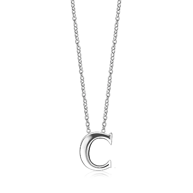 Zodiac Sign Pendant Necklaces for Astrology EnthusiastsSterling Silver Initial 'C' Necklace