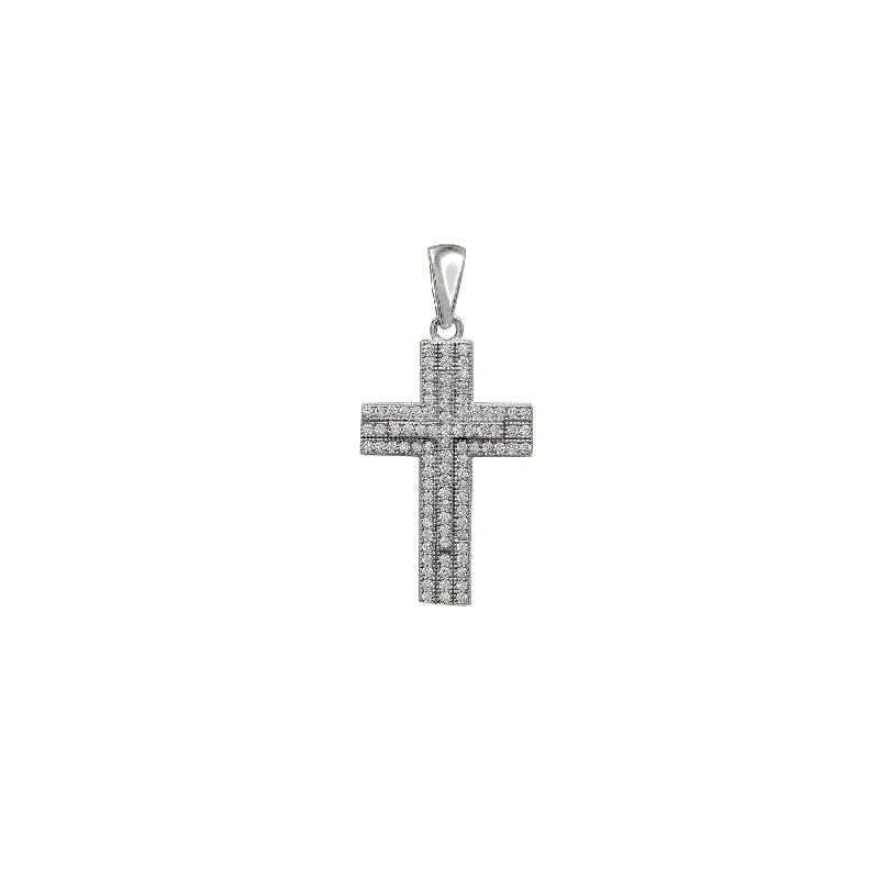 Locket Pendant Necklaces with Personalized EngravingsZirconia Cross Pendant (Silver)